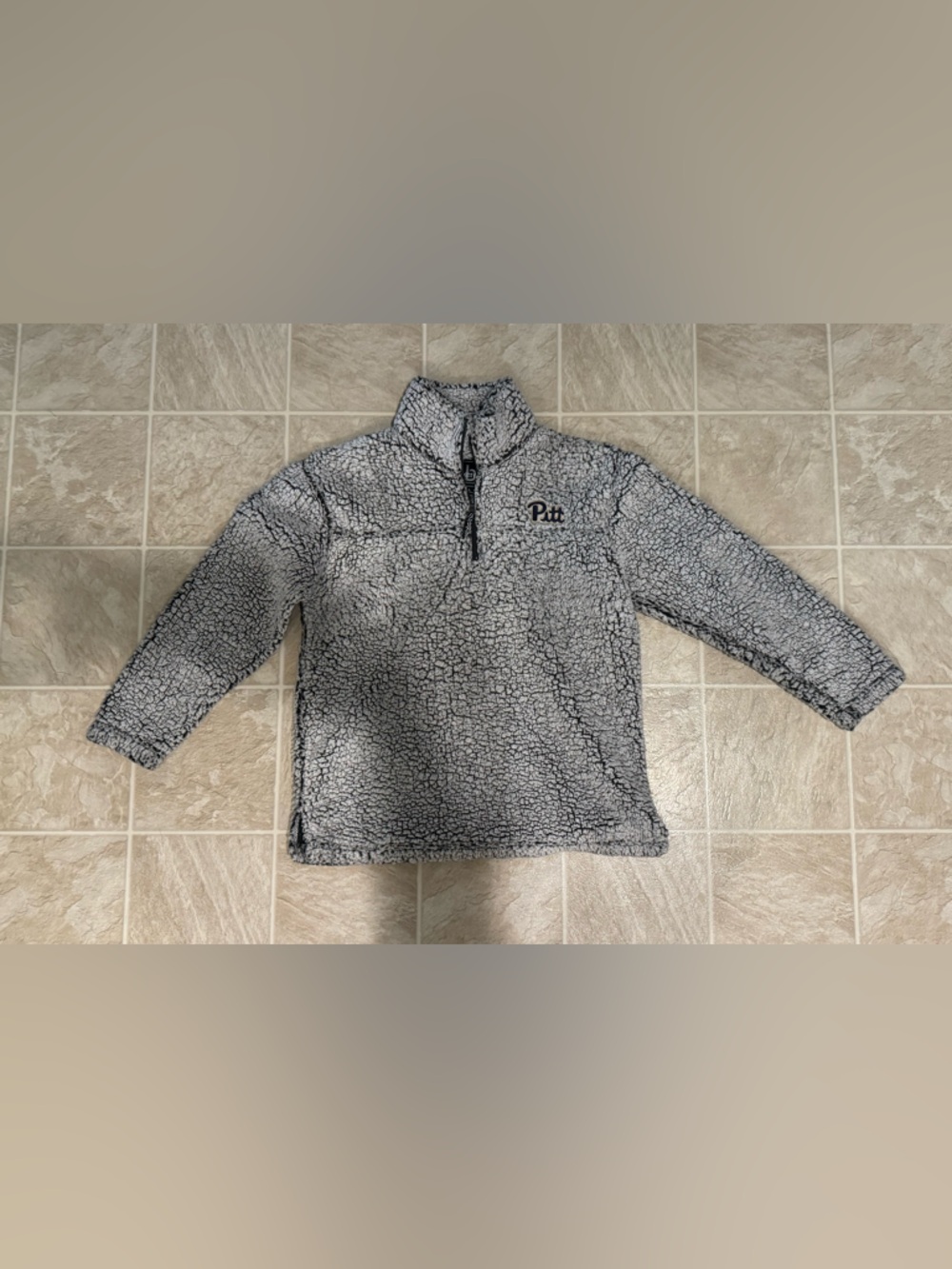 Pitt Gray Sherpa Half-Zip Pullover